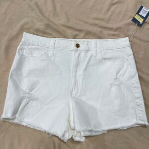 Universal Thread High Rise Shortie Shorts White Cut off size 12 NWT